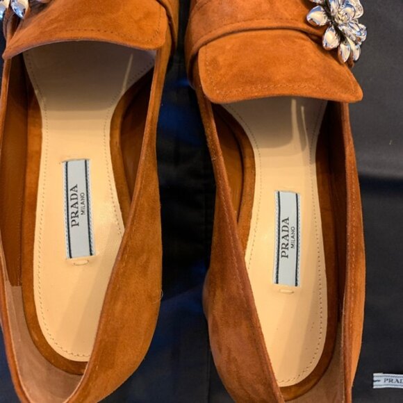 Authentic Prada Loafers-New in Box- Never Worn- Size 37.5/US SIZE 7.5 - Picture 2 of 7